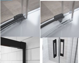 Душевая кабина Radaway Idea Black PDD 90Lx100R чёрный профиль/прозрачное стекло 387139-01-01+387156-54-01