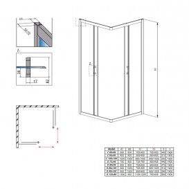 Душова кабіна Radaway Premium Plus C 80х80 см профіль хром прозоре скло 30463-01-01