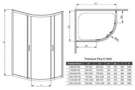 Душова кабіна Radaway Premium Plus E1900 120х90 см профіль хром прозоре скло 30493-01-01N