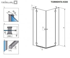 Душевая кабина Radaway Torrenta KDD 100x100 профиль хром стекло каррэ 32272-01-10N