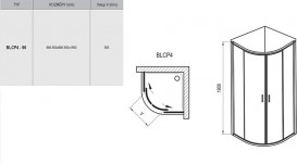 Душевой уголок Ravak Blix BLCP4-90 профиль полированный алюминий/прозрачное стекло AntiCalc 3B270C00Z1