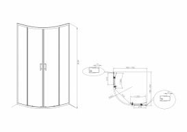 Душевая кабина Roca Town Rondo 80х80 профиль алюминий хром прозрачное стекло AMP150801M