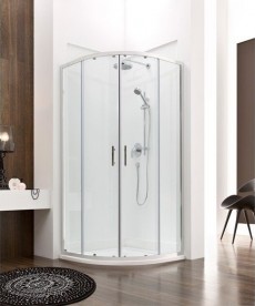 Душова кабіна Roca Town Rondo 90х90 профіль алюміній хром прозоре скло AMP150901M