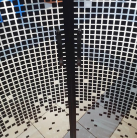 Душевая кабина Sansa 90х90 см профиль черный/стекло прозрачное с узором мозаика S-90/15 (3)