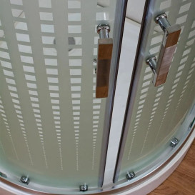 Душова кабіна Sansa 90х90 см профіль сатин/скло матове мозаЇк SH-90/15M