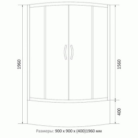 Душевая кабина Sansa 90х90 см профиль сатин/стекло прозрачное с узором lines S-90/40 (2)