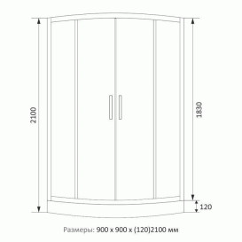 Душова кабіна Sansa 90х90 см профіль сатин/скло прозоре з візерунком SH-90/15