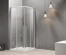 Душевая кабина Volle Aiva раздвижная 100х100 см хром/прозрачное стекло 10-22-680glass