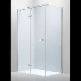 Душова кабіна Volle Libra 120х80 левосторонняя фурнітура алюміній хром скло прозоре 10-22-908L