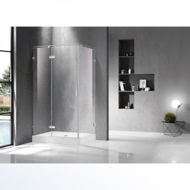 Душевая кабина Volle Nemo распашная левая 120х80 см зеркальный хром/прозрачное стекло 10-22-171Lglass