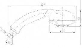 Душевая лейка Bossini Compact белый/золото B00096000313005