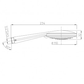 Душевая лейка Bossini Mixa 110 мм пластик хром B01169000030005