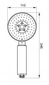 Душова лійка Devit Sigma три типи струменя пластик хром 3343HS