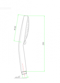 Душевая лейка Fiore гидромассажная 5-позиционная хром 35DOC027