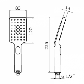 Душевая лейка GRB Hidromasaje с тремя режимами хром 05011002