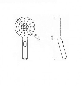 Душевая лейка GRB Hydro Black хром 05040302