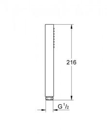 Душевая лейка Grohe Euphoria Cube+Stick 1-режимная хром 27888000