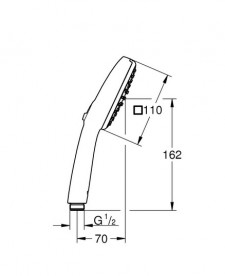 Душевая лейка Grohe Quickfix Vitalio Comfort 110 2-режимная хром 26397001