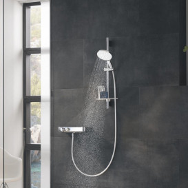 Душевая лейка Grohe Rainshower Smartactive 150 3-режимная белая луна 26554LS0