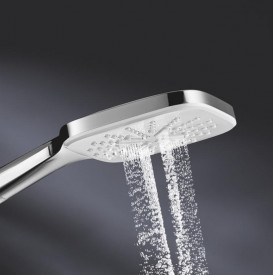 Душова лійка Grohe Rainshower Smartactive Cube 130 3-режимний білий місяць 26582LS0