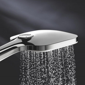 Душова лійка Grohe Rainshower Smartactive Cube 130 3-режимний білий місяць 26582LS0