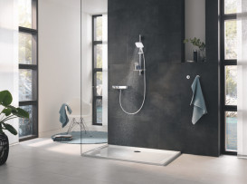 Душевая лейка Grohe Rainshower Smartactive Cube 130 3-режимная суперсталь 26582DC0