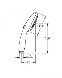 Душова лійка Grohe Tempesta 110 мм 2-режимна хром 26161003