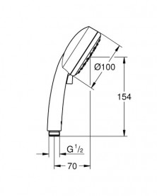 Душевая лейка Grohe Vitalio Comfort 100 2-режимная хром 26397000