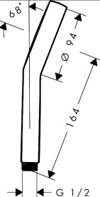 Душевая лейка Hansgrohe Activera Select S 95 1-режимная EcoSmart черный матовый 28031670