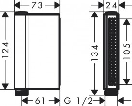 Душевая лейка Hansgrohe Axor One 2jet хром 45720000