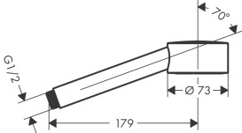 Душевая лейка Hansgrohe Axor One Ø73 мм 1 режим матовая латунь 48651950