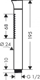 Душевая лейка Hansgrohe Axor Starck Organic 2-режимная хром 12680000