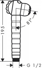 	Детская душевая лейка Hansgrohe Jocolino lion 2-режимная бежевый 28760210