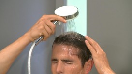 Душова лійка Hansgrohe колекція Crometta Vario EcoSmart хром / білий 26332400