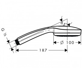 Душевая лейка Hansgrohe Monsoon Vario Ø100 мм 4 типа струи хром 26544400