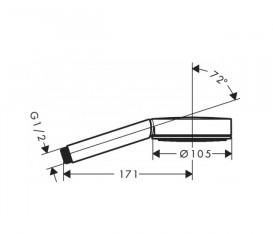 Душевая лейка Hansgrohe Pulsify 10,5 см 1-режимная белый матовый 24120700