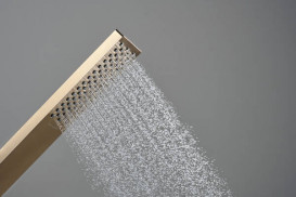 Душова лійка Hansgrohe Pulsify E 100 1jet EcoSmart шліфована бронза 24320140