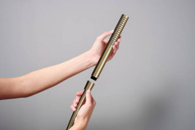 Душевая лейка Hansgrohe Pulsify S 100 1jet EcoSmart+ шлифованная бронза 24126140