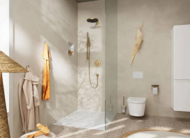 Душевая лейка Hansgrohe Pulsify S 100 1-режимная EcoSmart золото 24125990