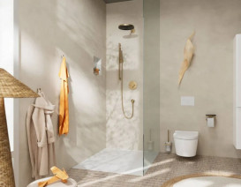 Душевая лейка Hansgrohe Pulsify S 100 1-режимная EcoSmart+ золото 24126990