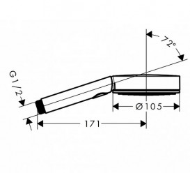 Душевая лейка Hansgrohe Pulsify S 105 3 режима шлифованная бронза 24111140