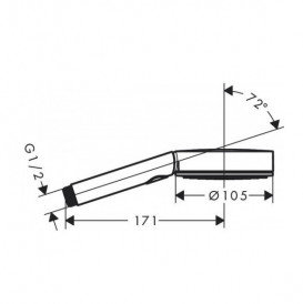 Душевая лейка Hansgrohe Pulsify Select Relaxation 10,5 см 3-режимная белый матовый 24110700