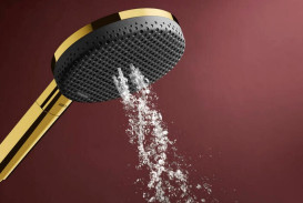 Душова лійка Hansgrohe Raindance Alive Select S 125 3-режимна золото 24500990