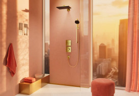 Душова лійка Hansgrohe Raindance Alive Select S 125 3-режимна золото 24500990