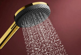 Душова лійка Hansgrohe Raindance Alive Select S 125 3-режимна золото 24500990