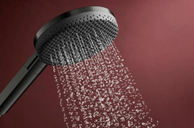 Душова лійка Hansgrohe Raindance Alive Select S 125 3-режимна EcoSmart чорний матовий хром 24511340