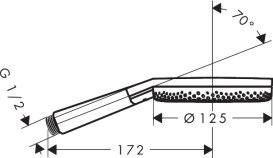 Душова лійка Hansgrohe Raindance Alive Select S 125 3-режимна EcoSmart+ бронза 24512140