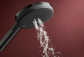 Душова лійка Hansgrohe Raindance Alive Select S 125 3-режимна EcoSmart+ чорний матовий хром 24512340