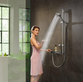 Душова лійка Hansgrohe Raindance Select S 3-режимна шліфований чорний хром 26014340