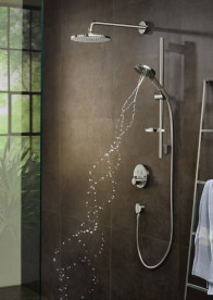 Душевая лейка Hansgrohe Raindance Select S 3-режимная шлифованный черный хром 26014340